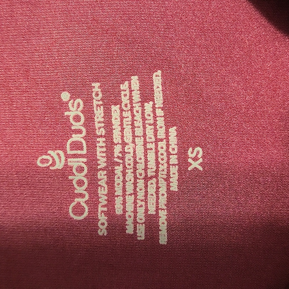 Cuddl Duds long sleeve top, maroon color - Picture 4 of 4